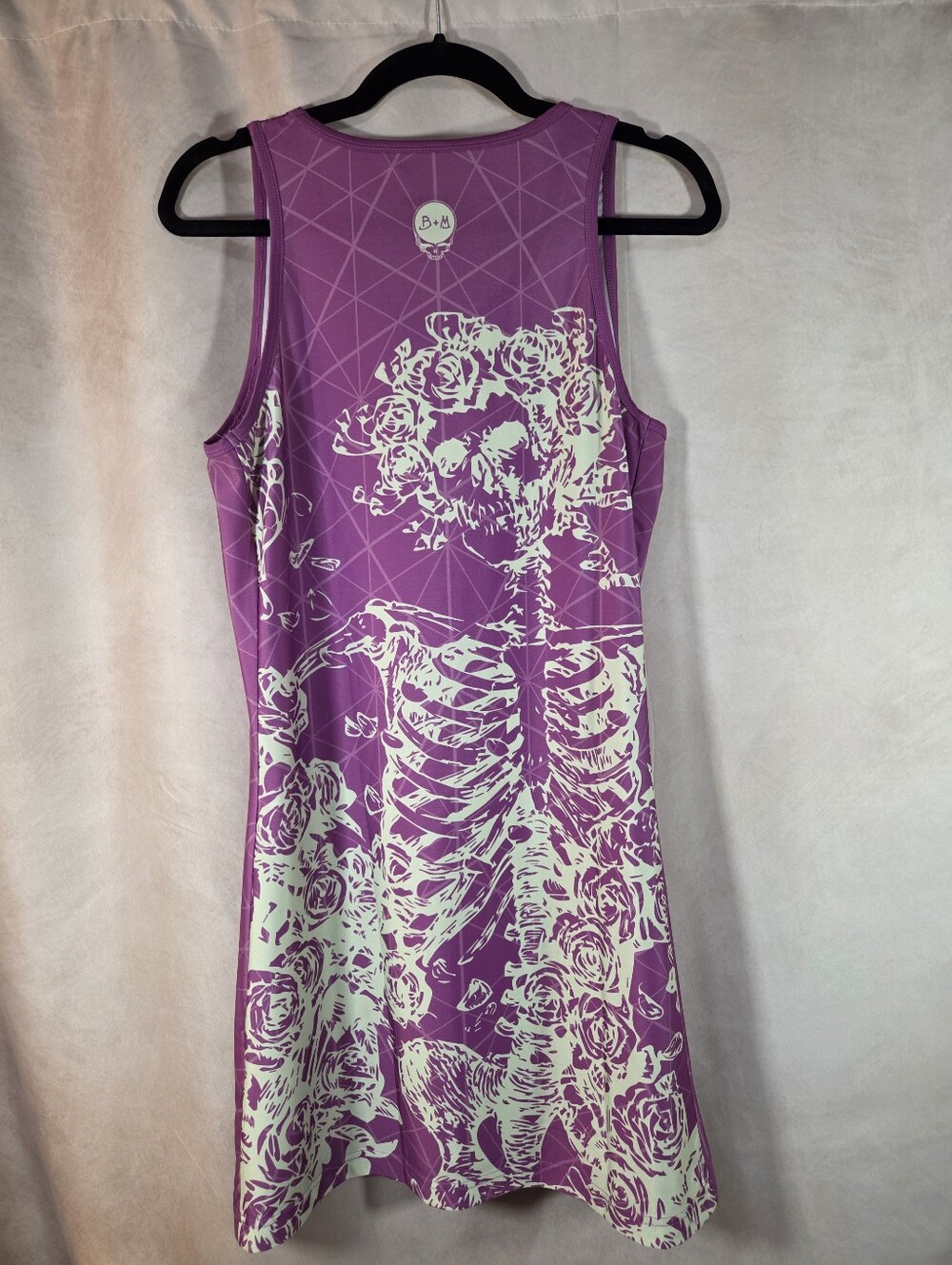 Grateful Dead Purple Floral Lightning-Print Women's Skater Dress - Picture 2 of 6